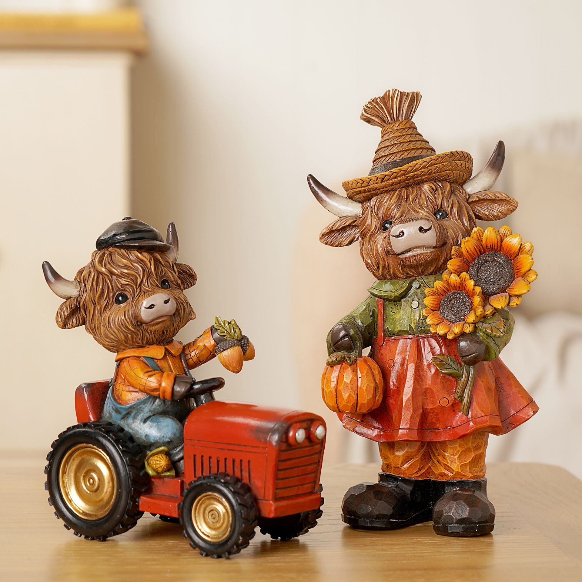Country Living Highland Cow with Sunflowers