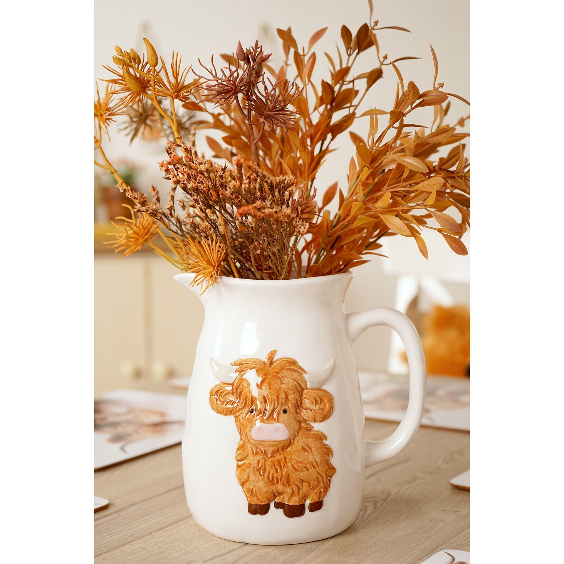 Country Living Highland Cow Pitcher