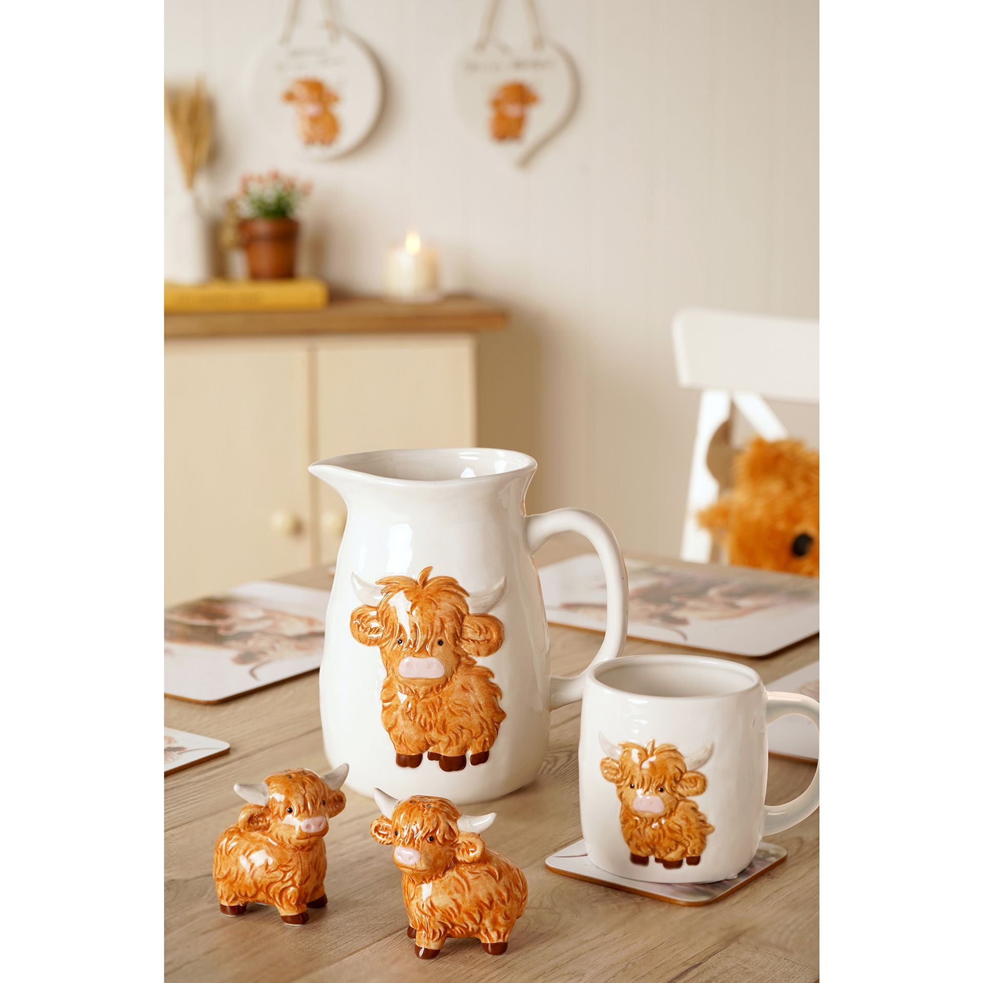 Country Living Highland Cow Pitcher