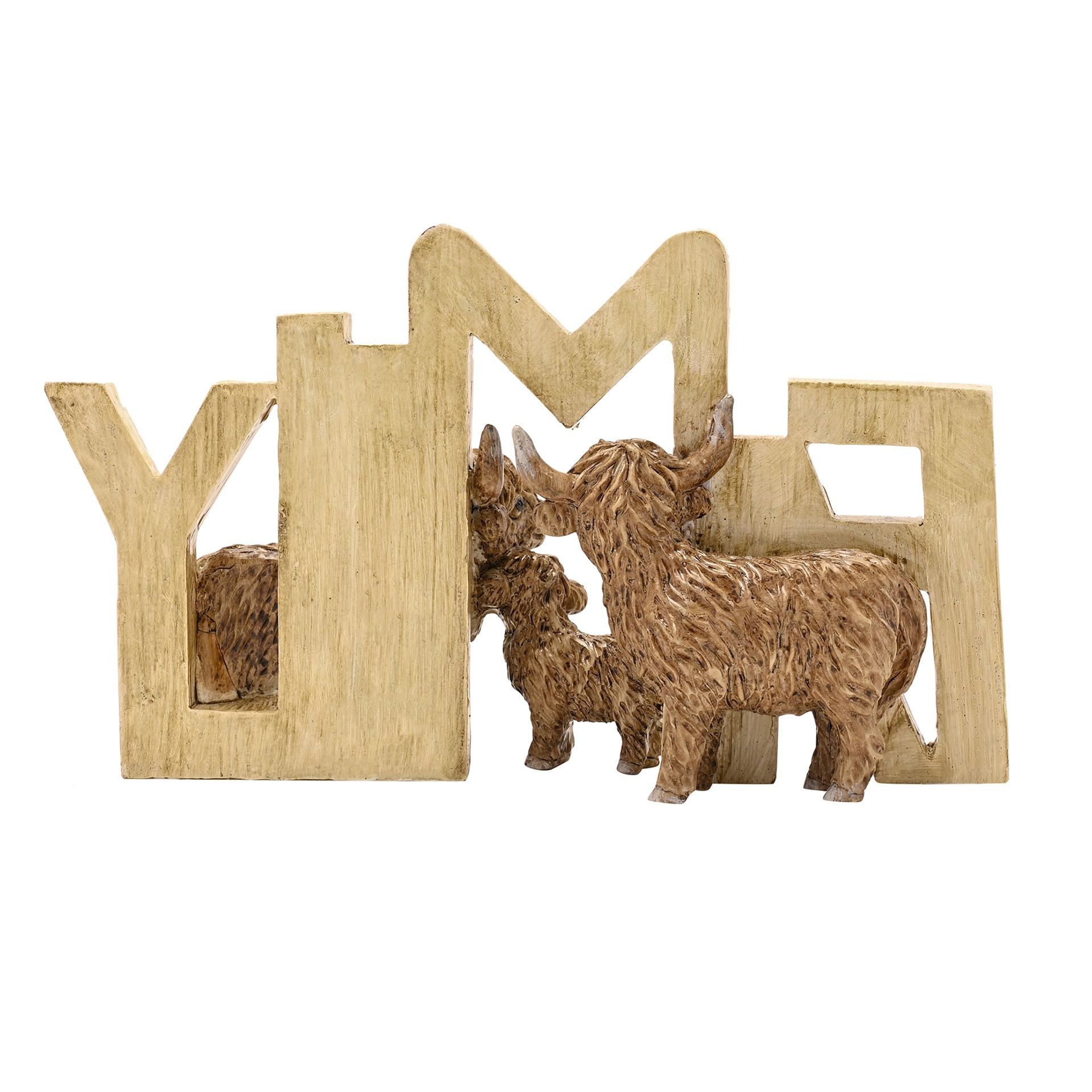 Country Living Highland Cow Plaque "Family"