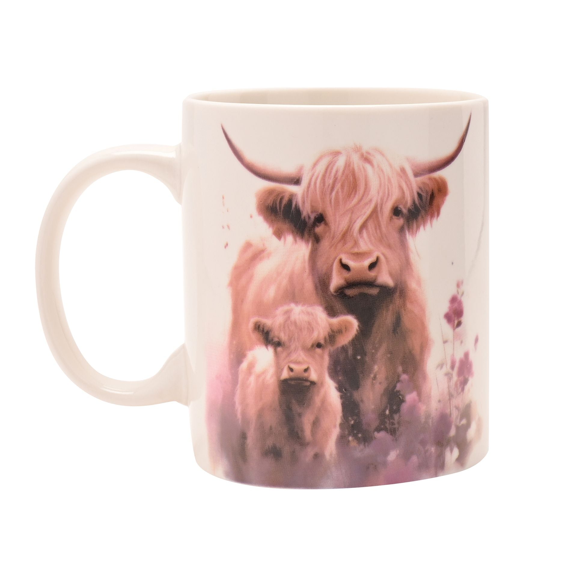 Country Living Highland Cow and Calf Mug in Lidded Gift Box