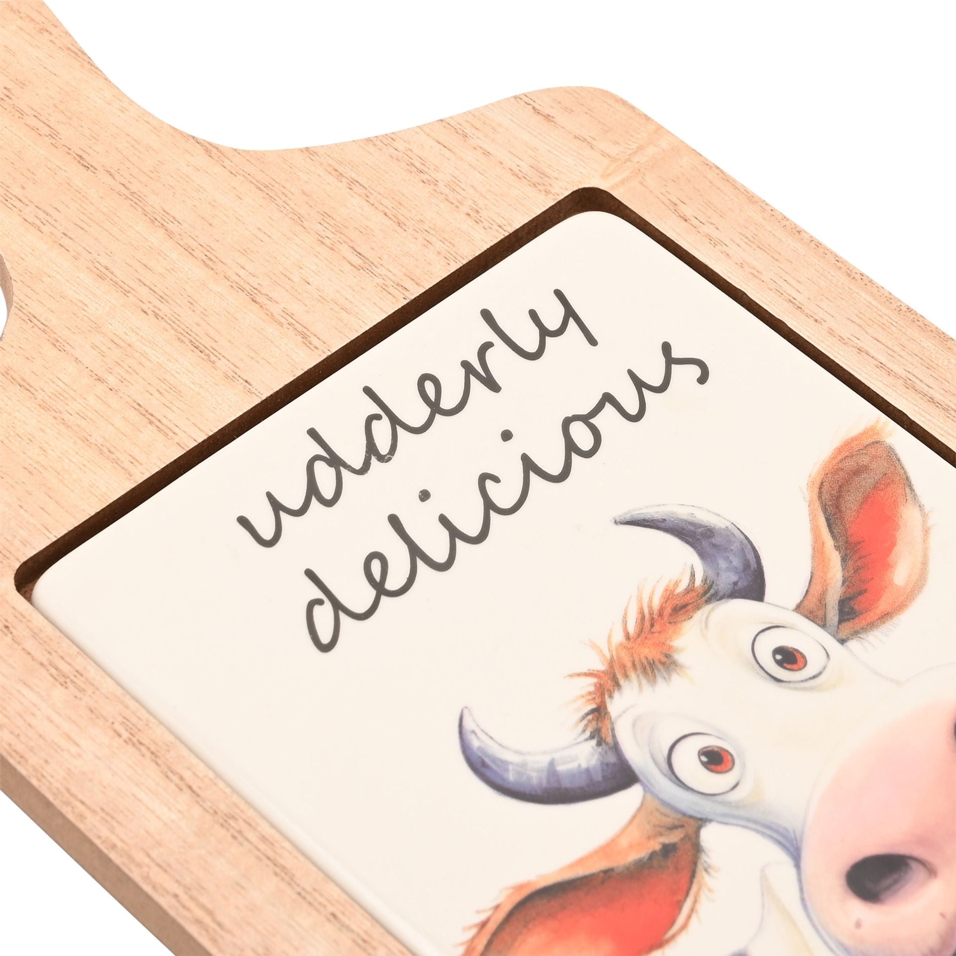 The Funny Farm Serving Board "Udderly Delicious"