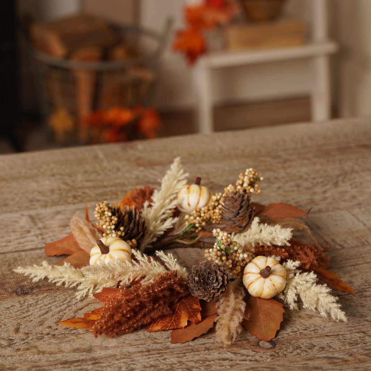 Country Living Neutral Autumn Mini Wreath