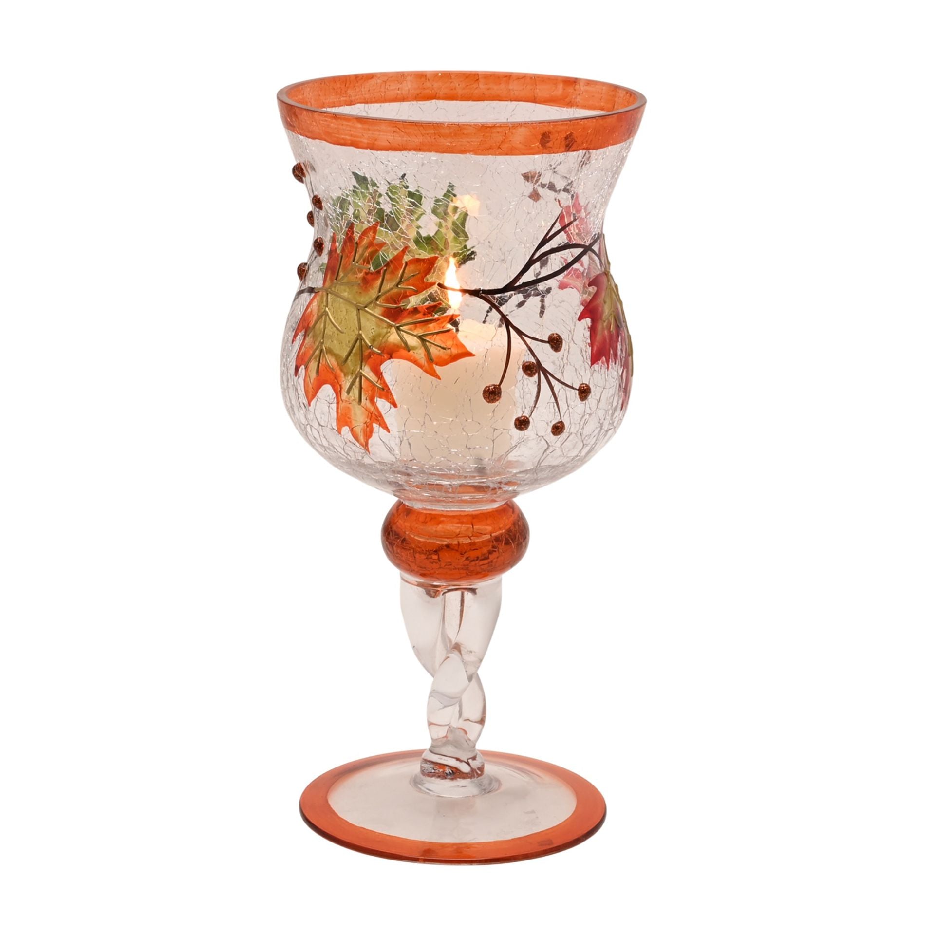 Country Living Autumn Leaf Candle Goblet