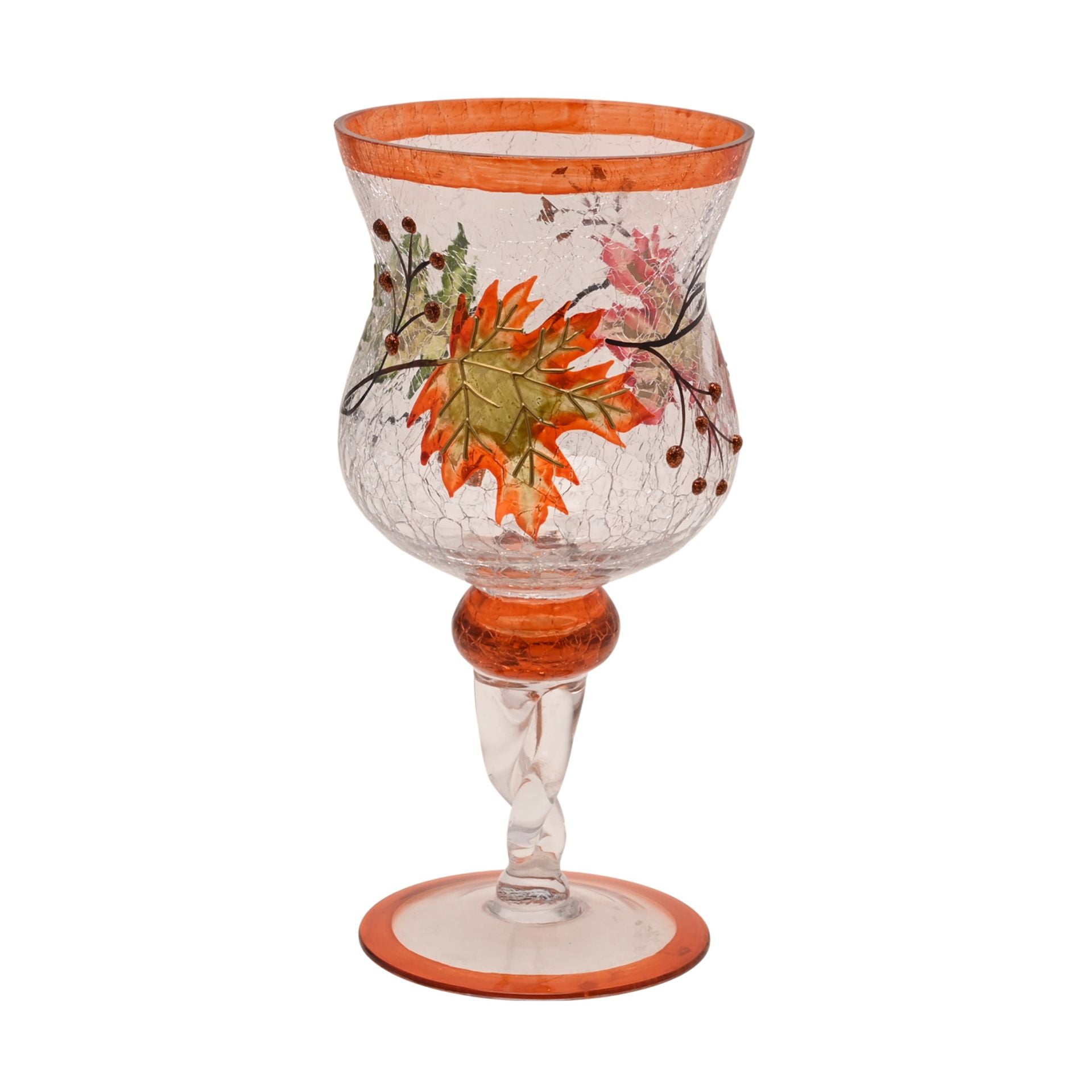 Country Living Autumn Leaf Candle Goblet