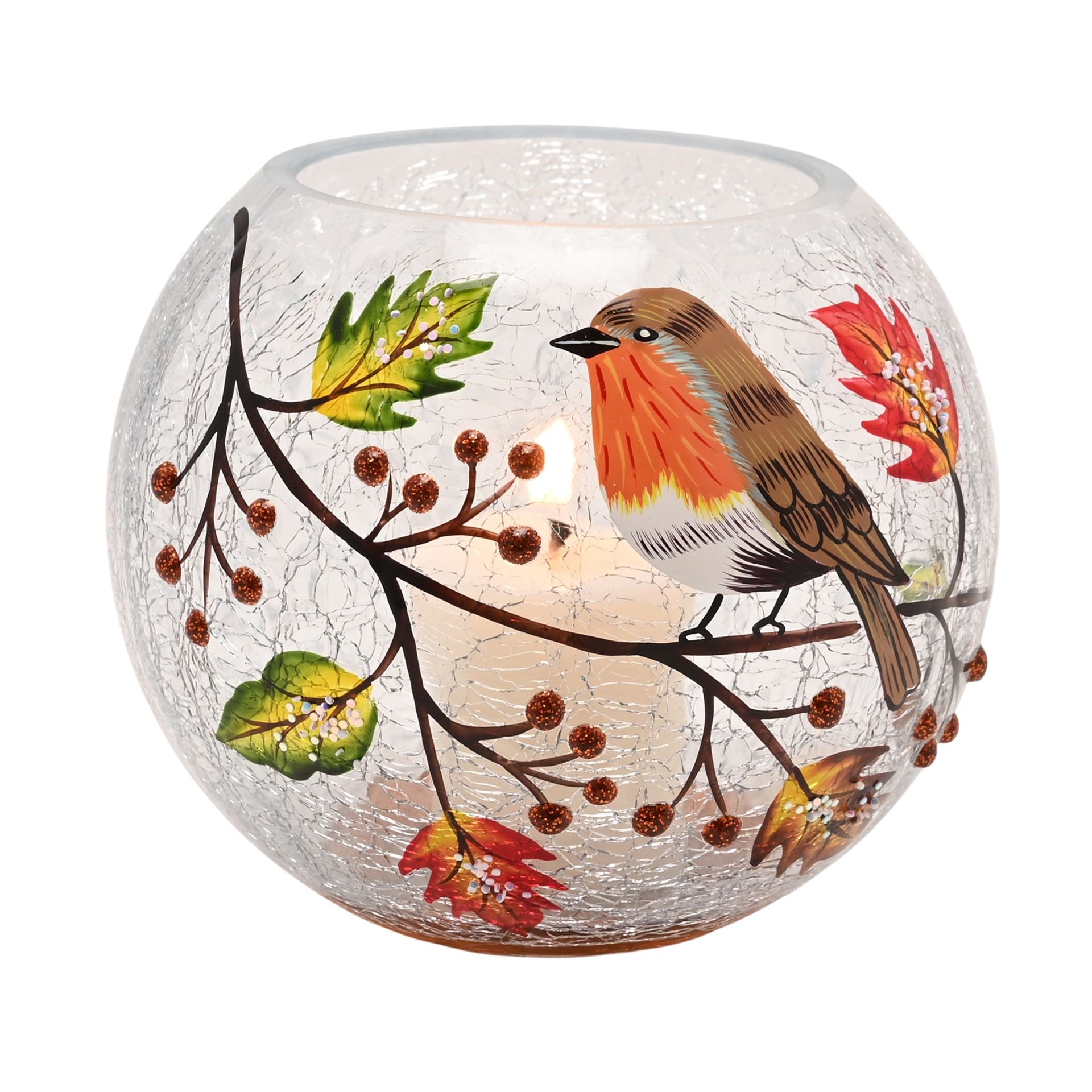 Country Living Autumn Robin Votive Holder