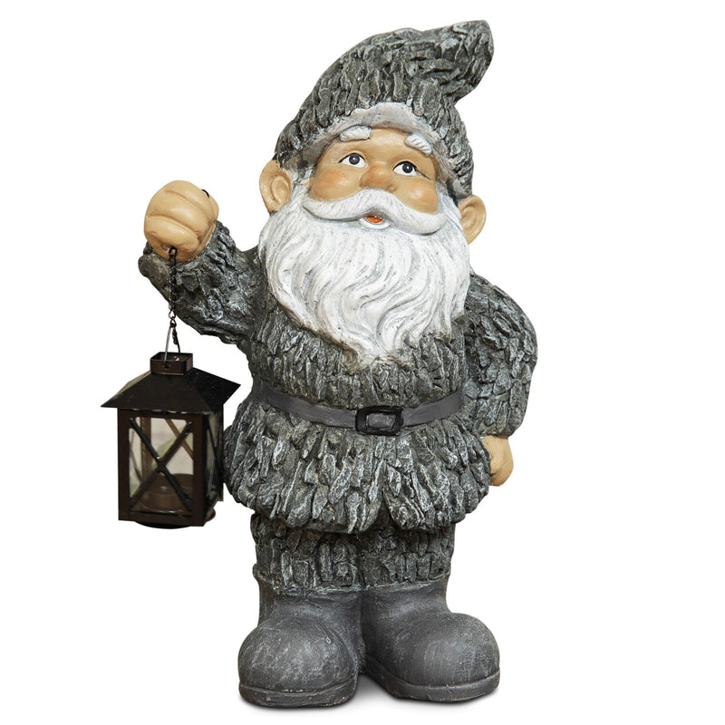 Resin Garden Gnome Ornament with Lantern 41.5cm