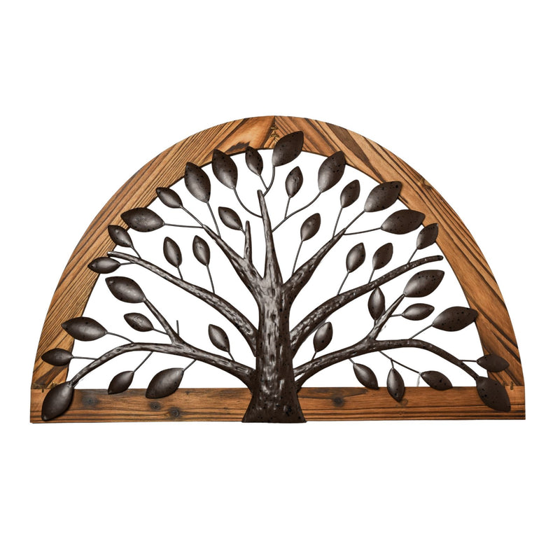 Country Living Metal Tree of Life Wooden Arch Wall Art