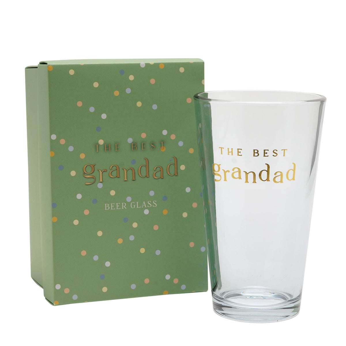 Confetti Beer Glass - The Best Grandad