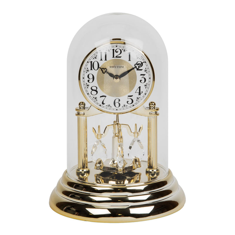 Rhythm Gold Coloured Anniversary Mantel Clock