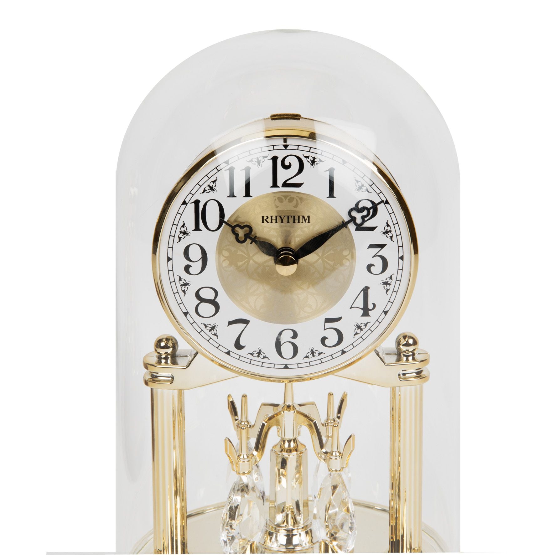 Rhythm Gold Coloured Anniversary Mantel Clock