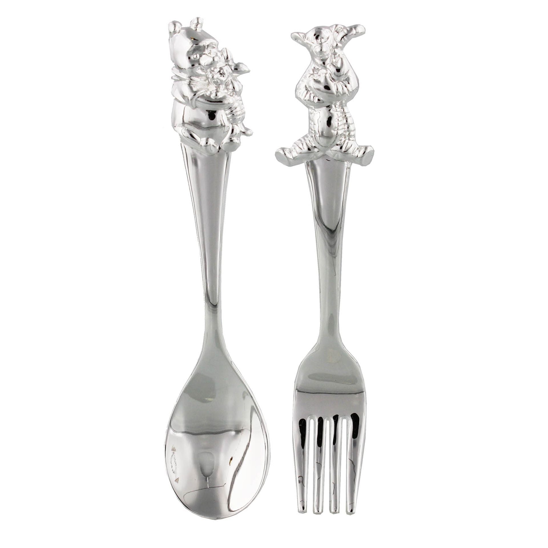 Disney Winnie the Pooh Silverplated Fork & Spoon Set