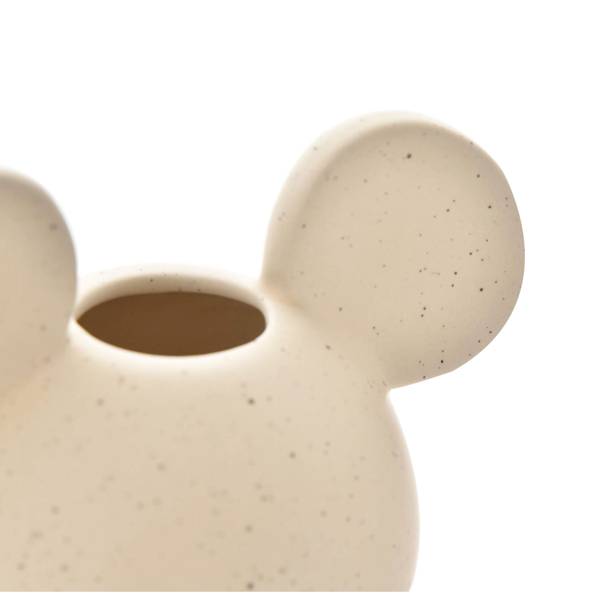 Disney Mickey Head Vase Natural Speckle