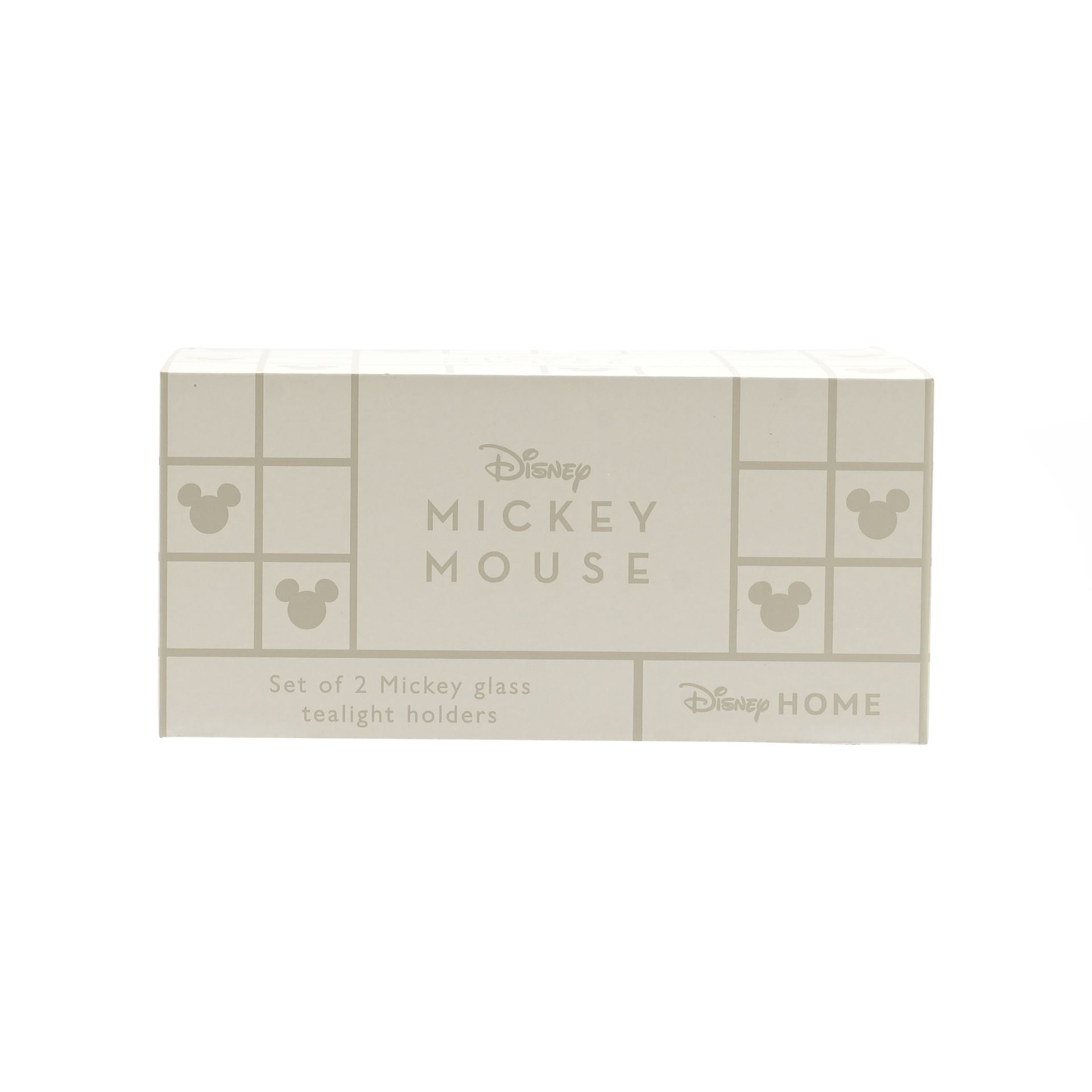 Disney Mickey Shapes Set of 2 Glass Candle Holders