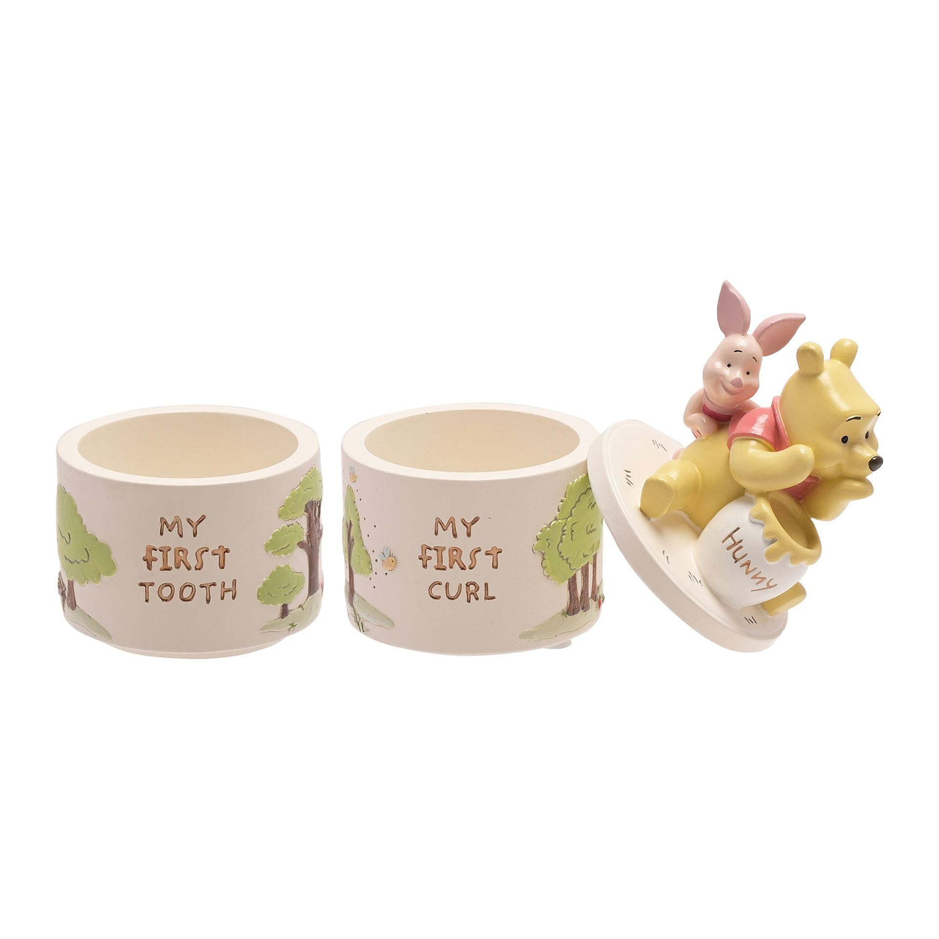 Disney Winnie The Pooh Resin Tooth And Curl Trinket Box Set