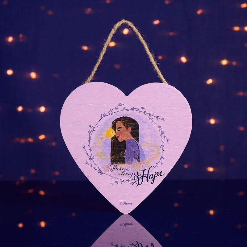 Disney Wish Hanging Heart Plaque 'There Is Always Hope'