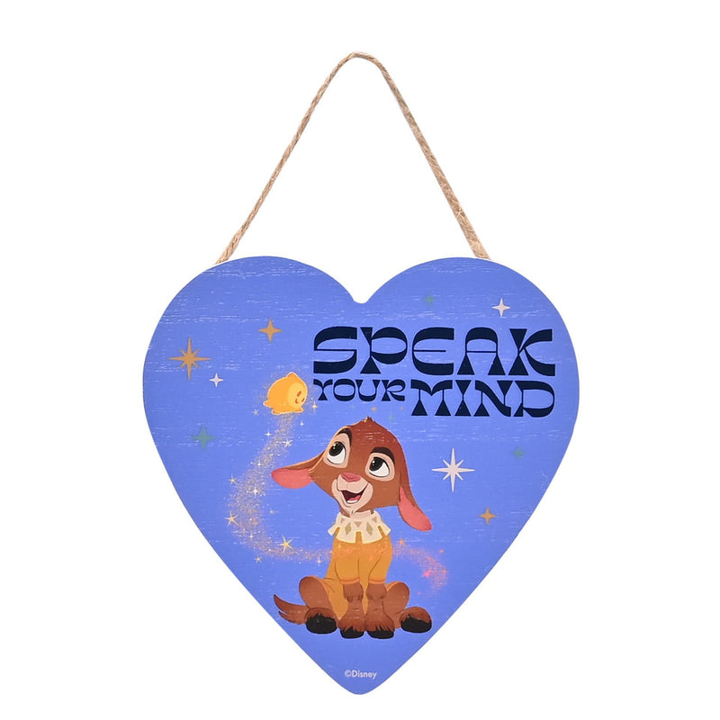 Disney Wish Hanging Heart Plaque 'Speak Your Mind'