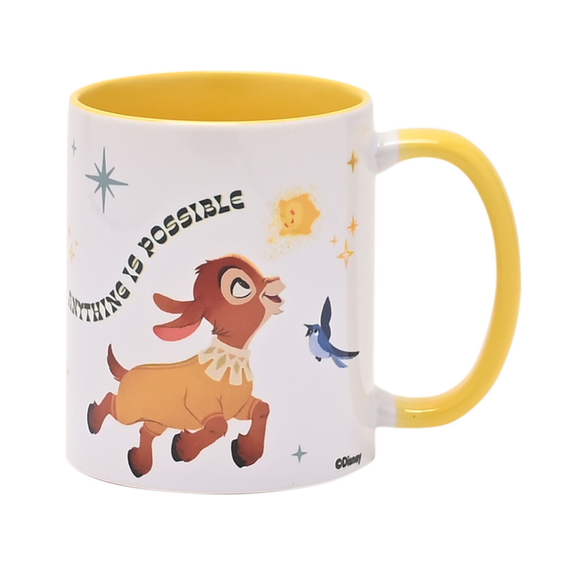 Disney Wish Yellow Handled Mug - Wishes Come True