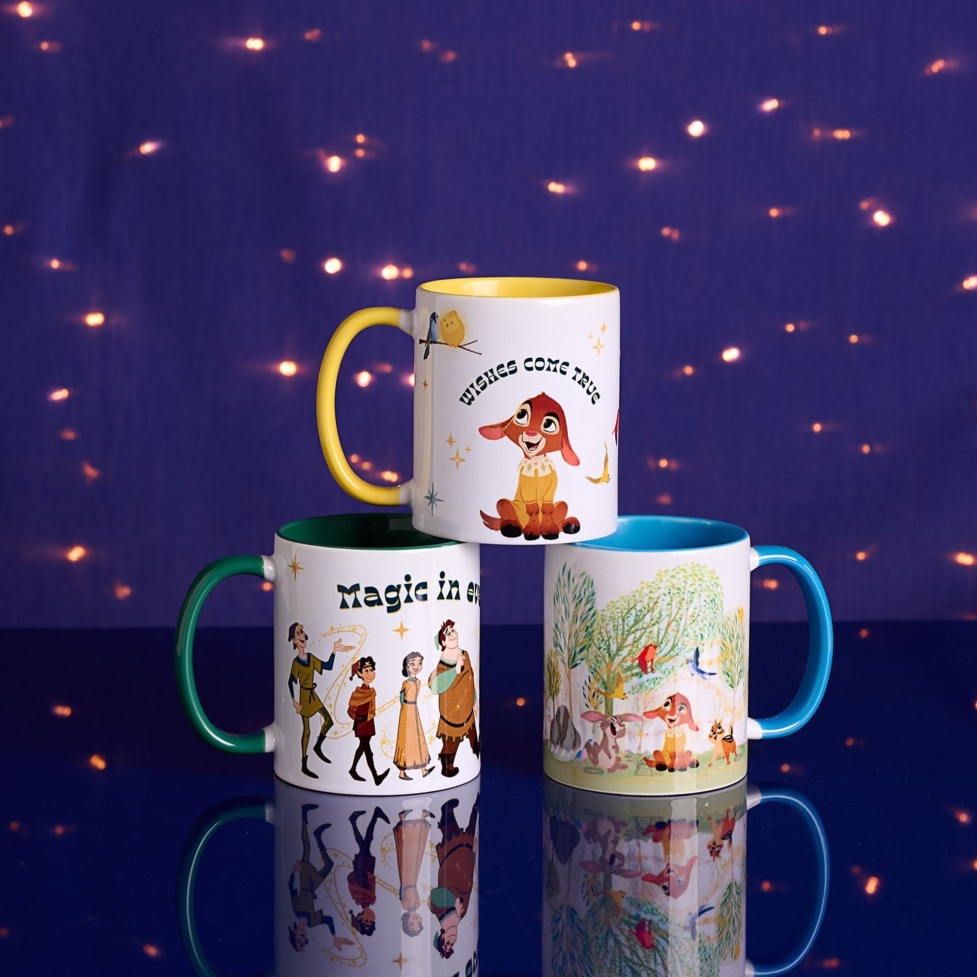 Disney Wish Yellow Handled Mug - Wishes Come True