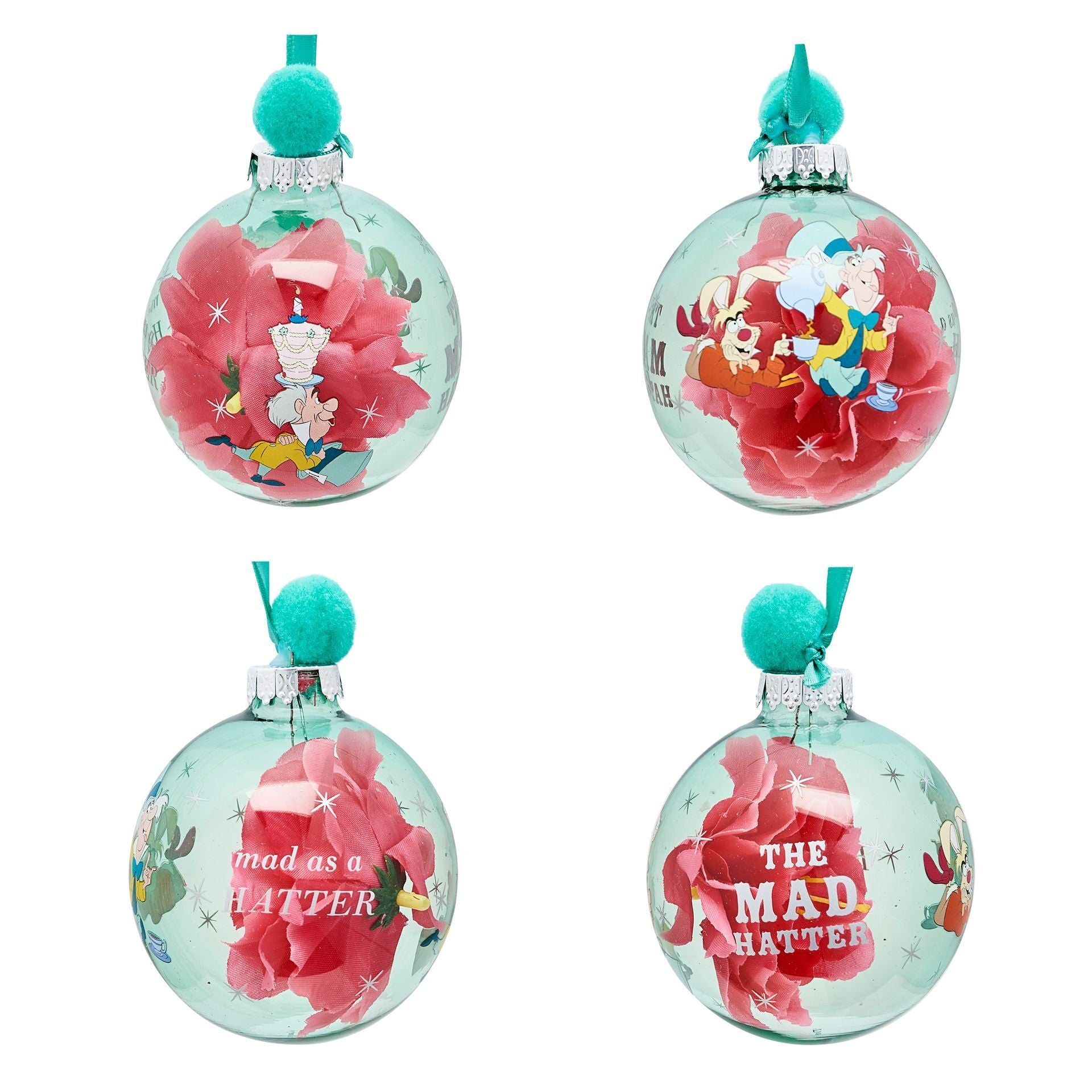 Disney Set of 7 Baubles - Alice In Wonderland