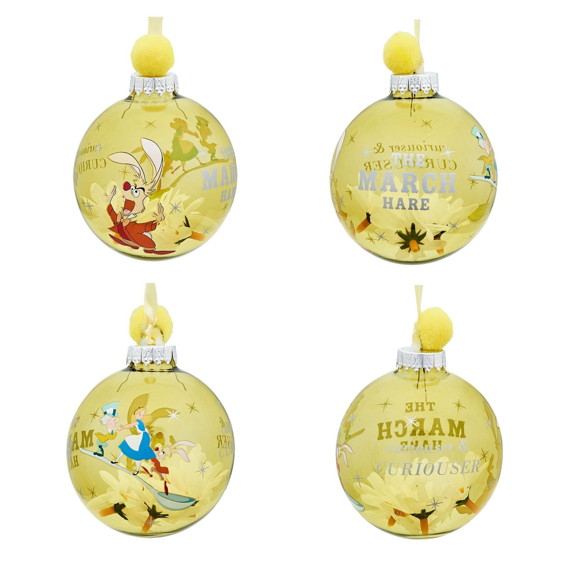 Disney Set of 7 Baubles - Alice In Wonderland
