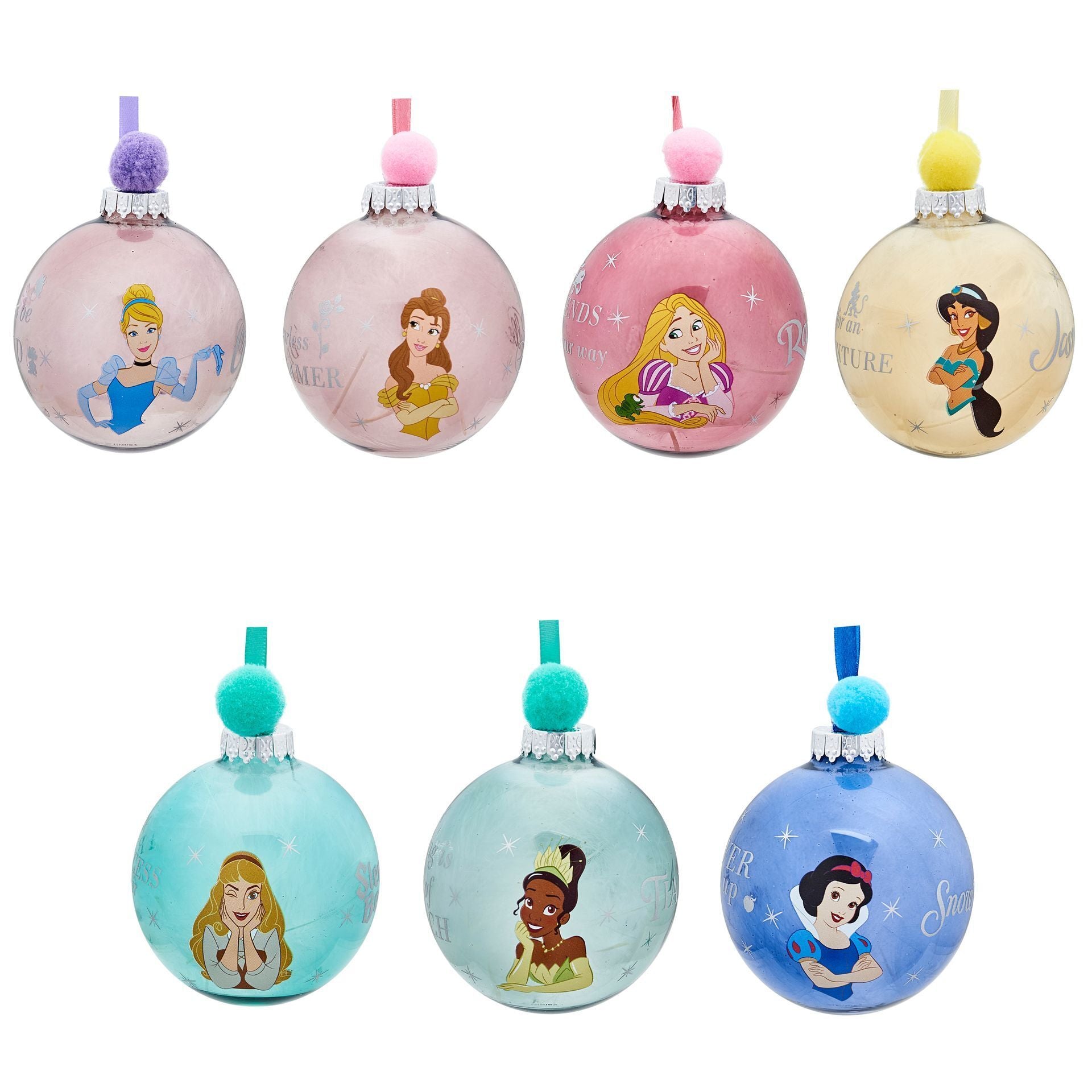 Disney Set of 7 Baubles - Princesses