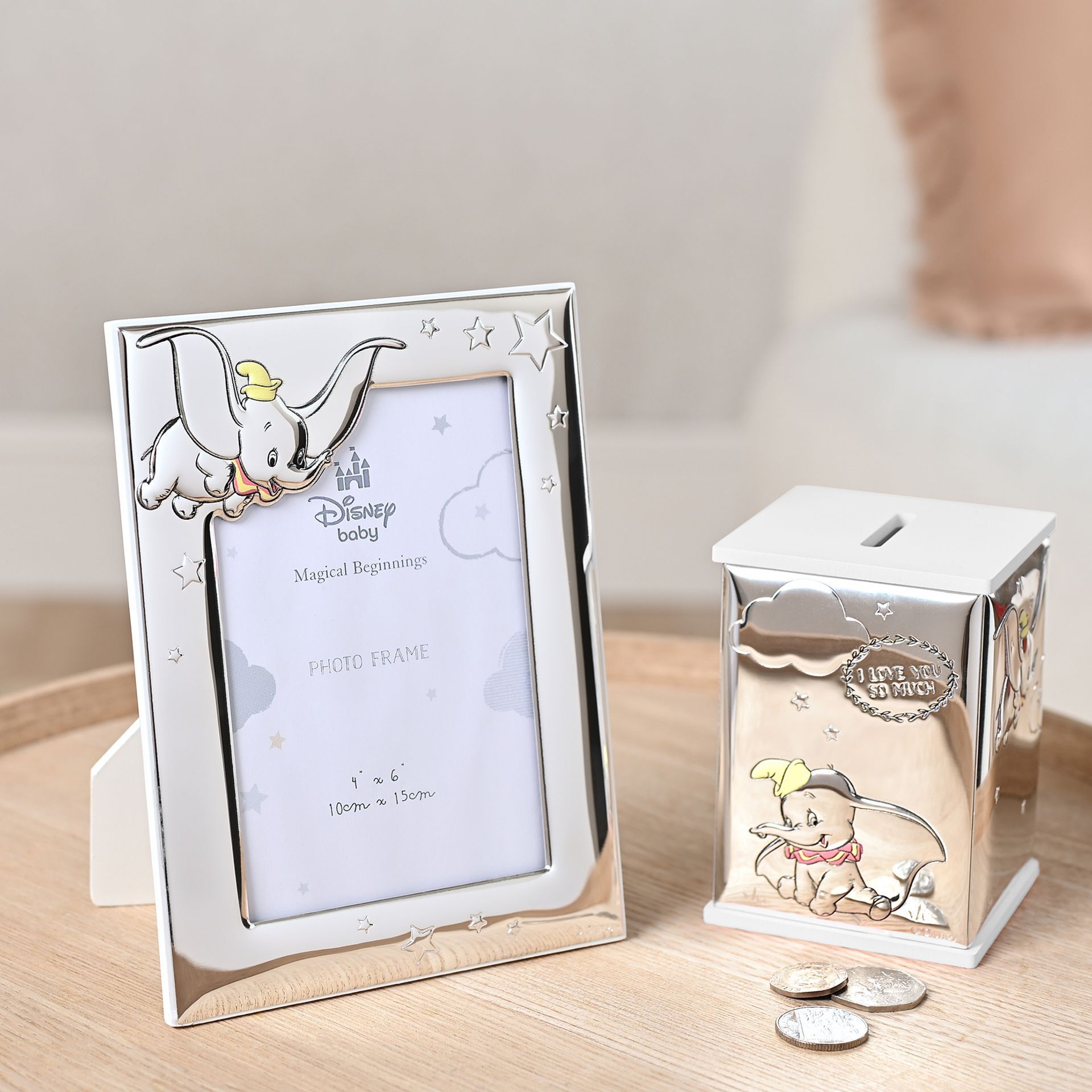 Disney Silver Dumbo Money Box - Made In Italy