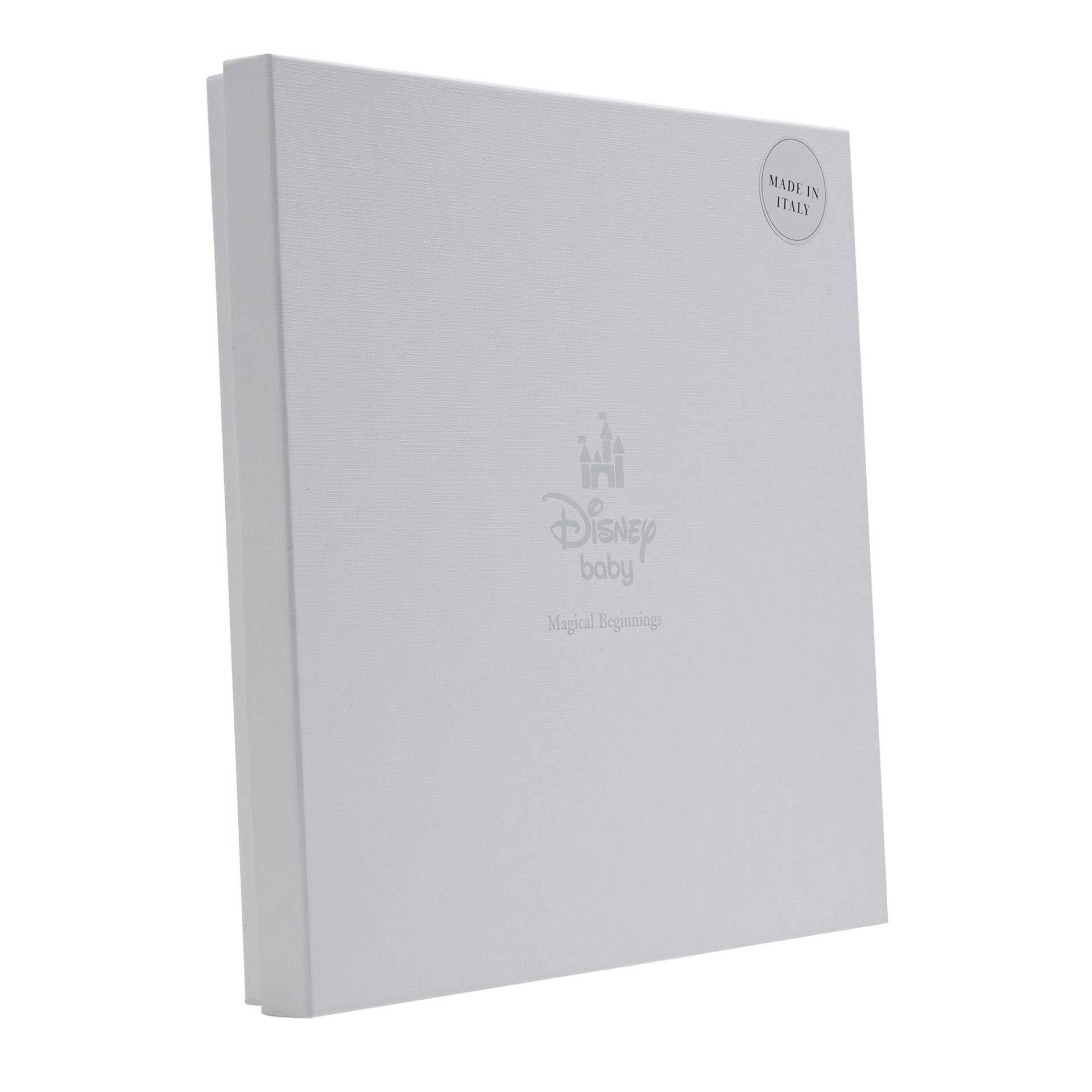 Disney Mickey Mouse 12 Month Multi Aperture Real 999 Silver Plate Frame With White Wooden Back