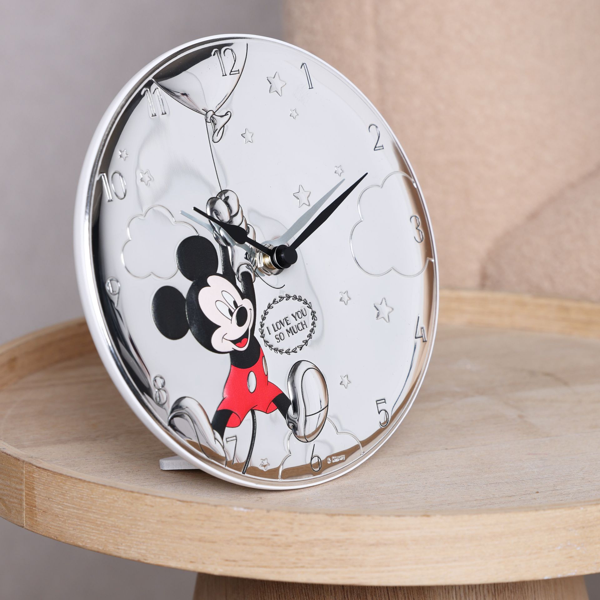 Disney Mickey Real Silver 999 Plated Wall Clock