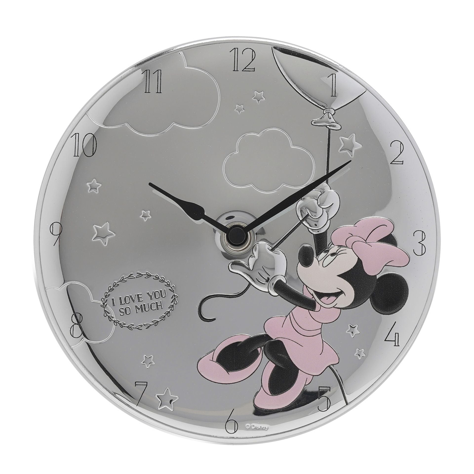 Disney Minnie Real Silver 999 Plated Wall Clock