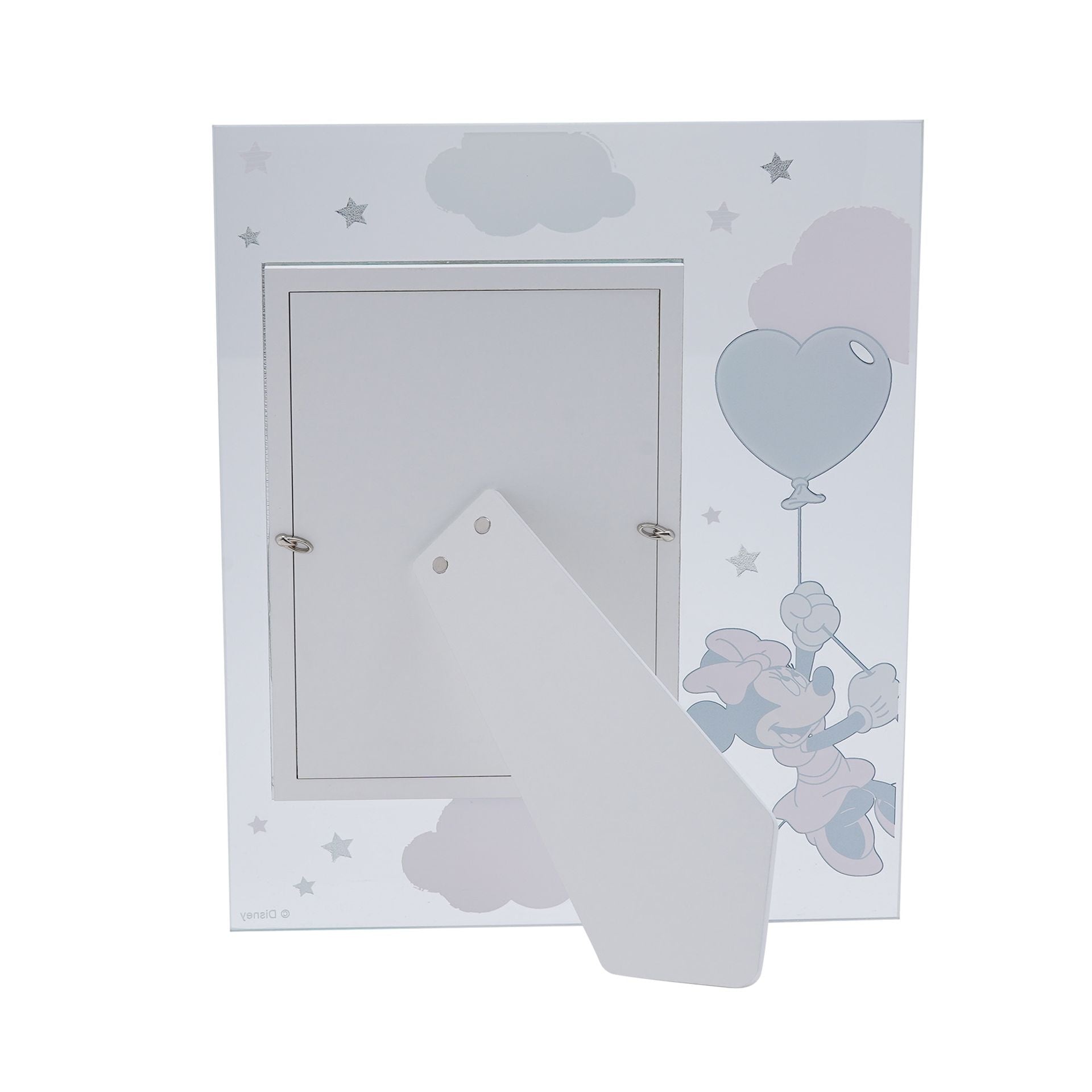 Disney 5" x 7"  Minnie Mouse Real Silver 999 Plated Glass Frame