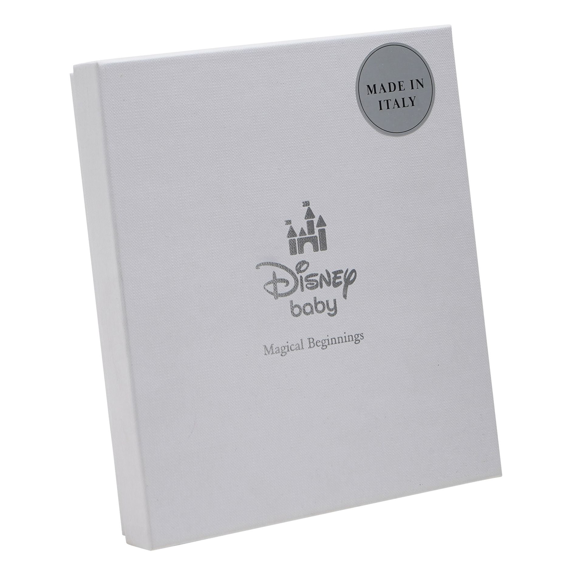 Disney 4" x 6" Mickey Mouse Border Silver 999 Plated Frame With White Wooden Back