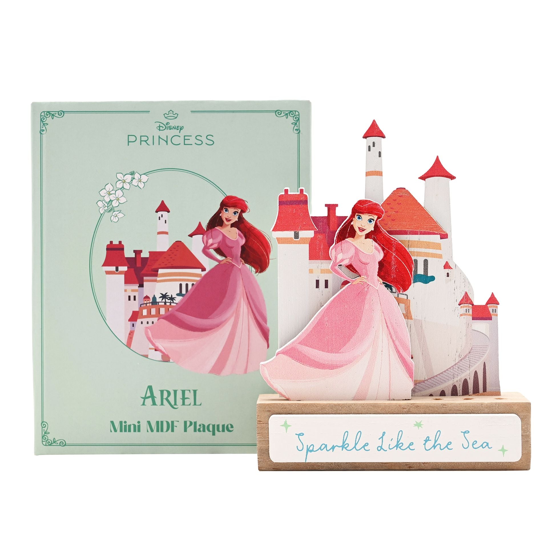 Disney Pastel Princess Mini Castle Plaque - Ariel