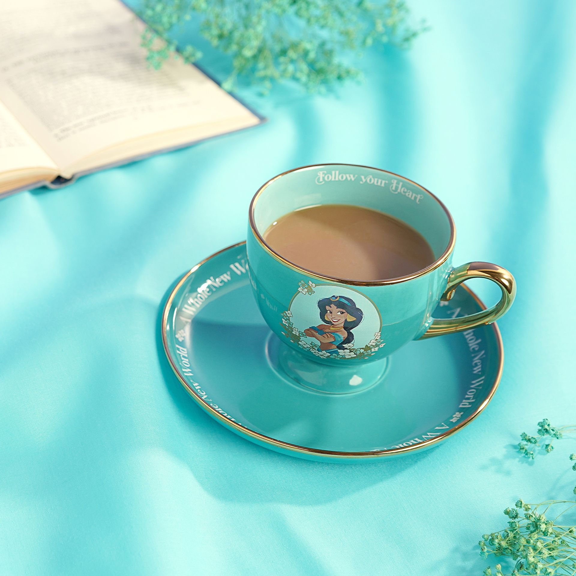 Disney Pastel Princess Tea Cup & Saucer - Jasmine