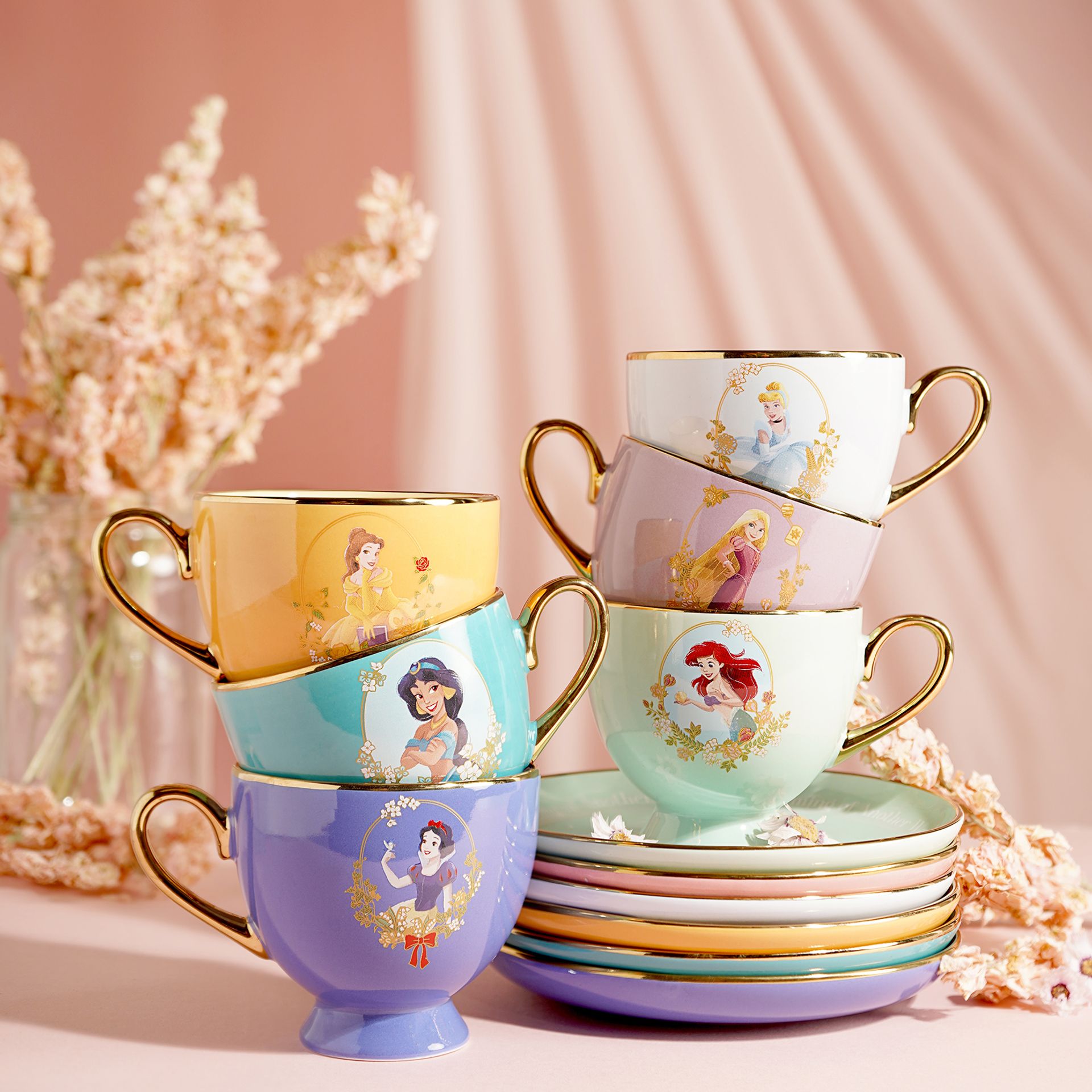 Disney Pastel Princess Tea Cup & Saucer - Jasmine