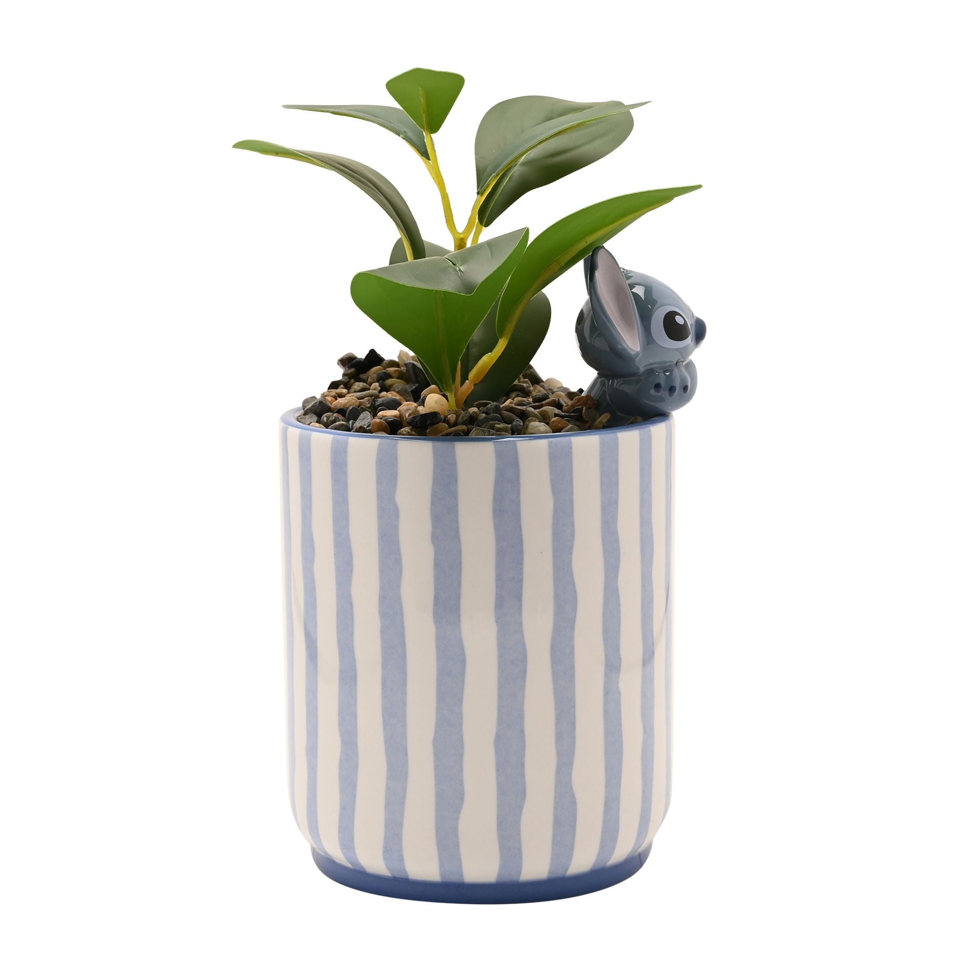 Disney Stitch Planter with 3D Stitch & Faux Plant