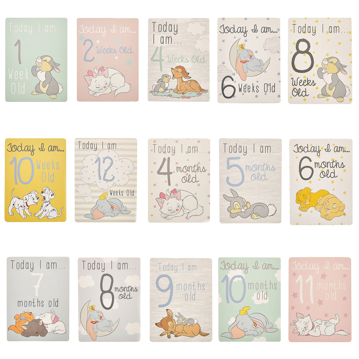 Dumbo fashion milestone cards