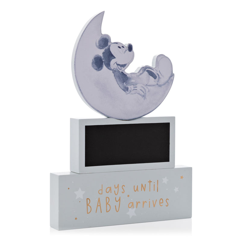 Disney Mickey Countdown to Baby's Arrival Mantel Plaque Blue