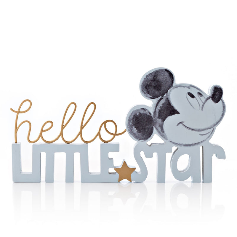 Disney Mickey Hello Little Star Mantel Plaque Blue