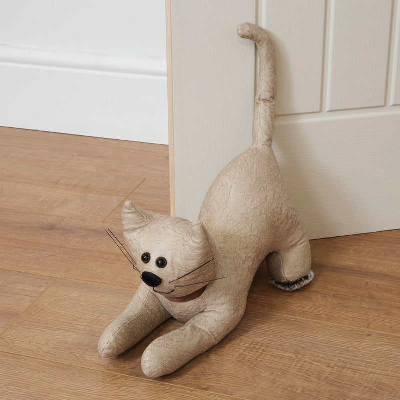 Door Stop - Beige Cat