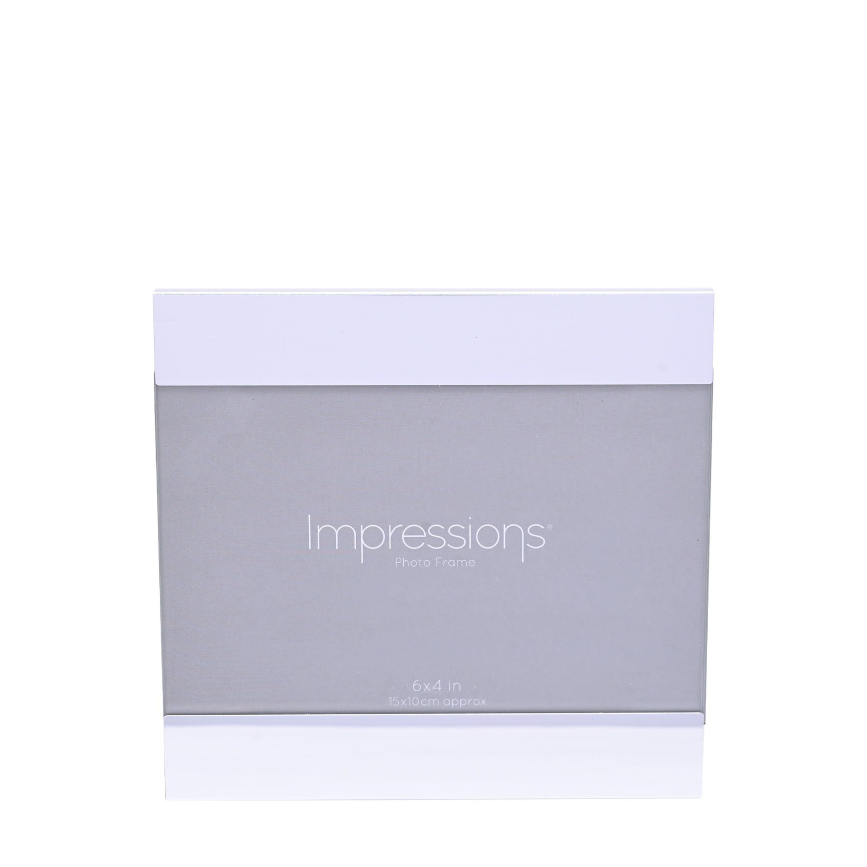 Impressions Shiny Silver Slide Photo Frame 6" x 4"