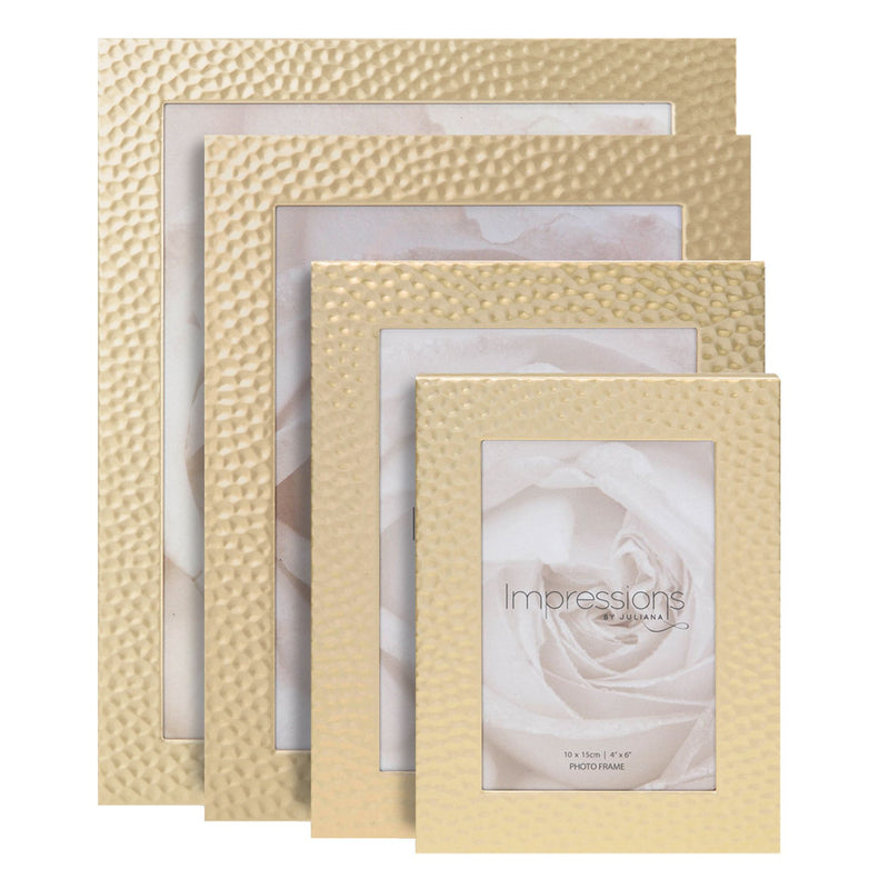 Impressions Hammered Matte Gold Photo Frame 4" x 6"