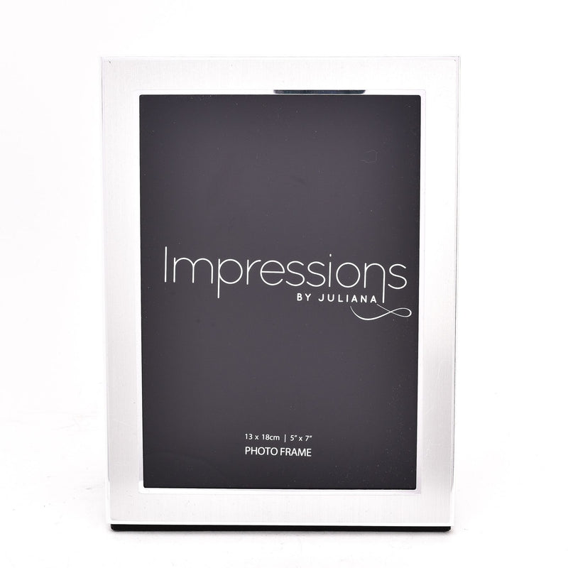 Impressions Photo Frame Matt/Shiny Silver Finish 5" x 7"