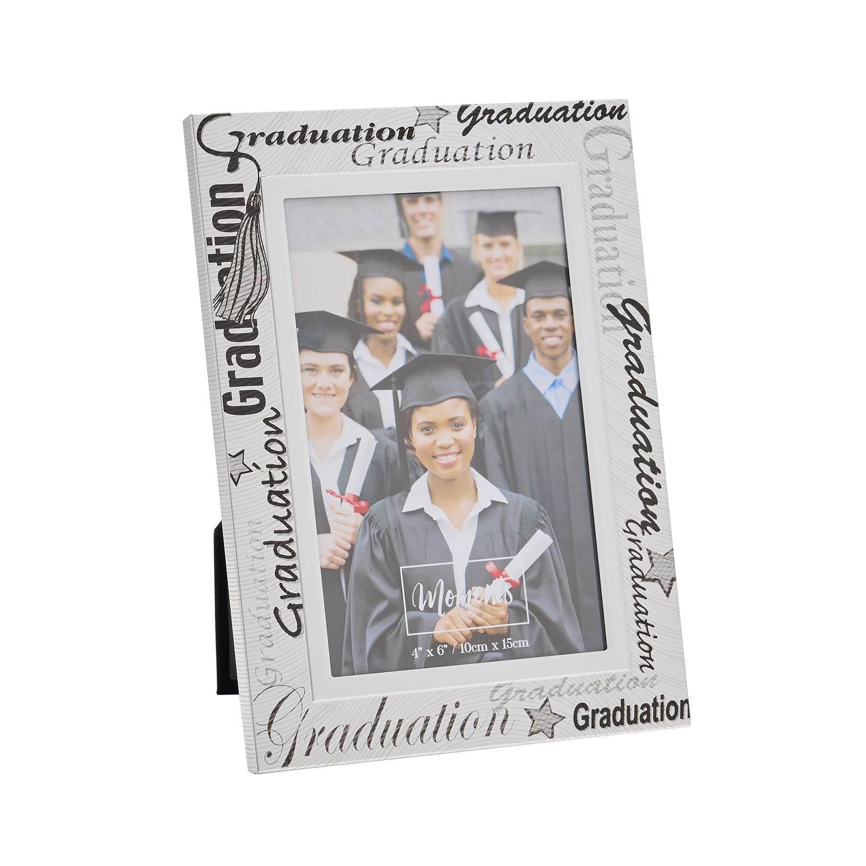 Photo Frame Alumin. Satin/Black "Graduation" 4x6 *(48/72)*