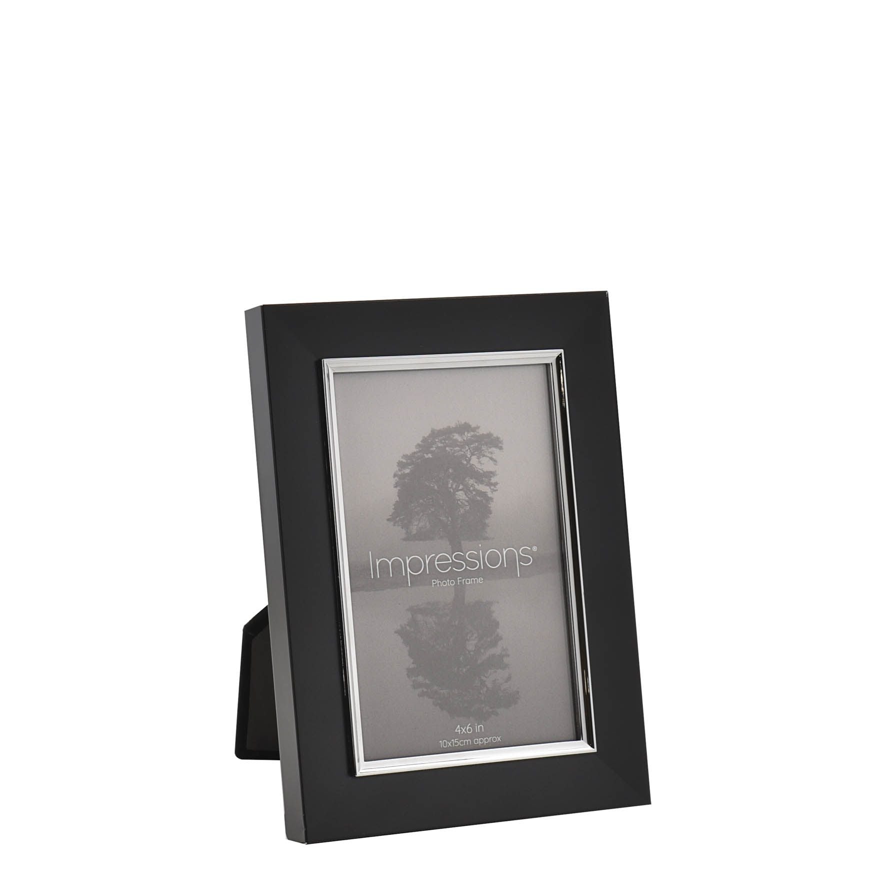 Impressions Black & Silver Aluminium Frame 4" x 6"