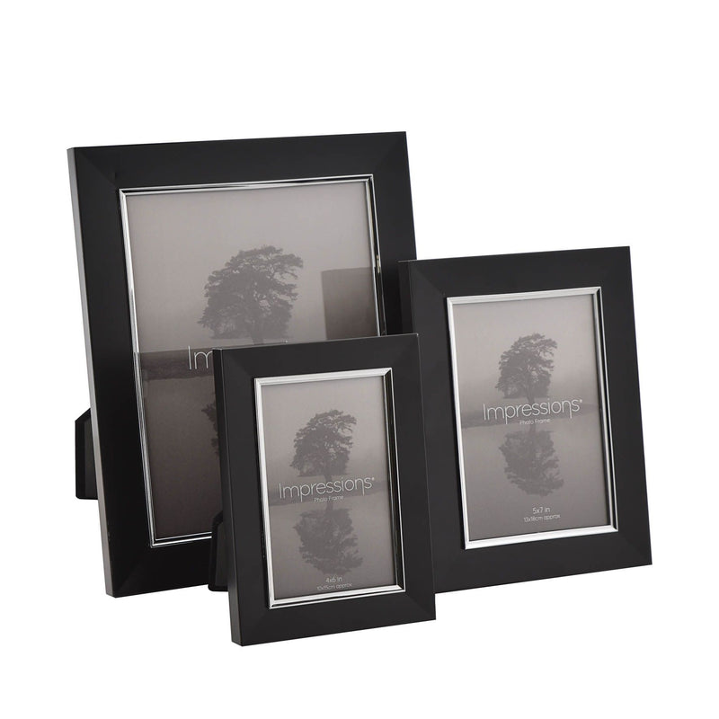 Impressions Black & Silver Aluminium Frame 4" x 6"