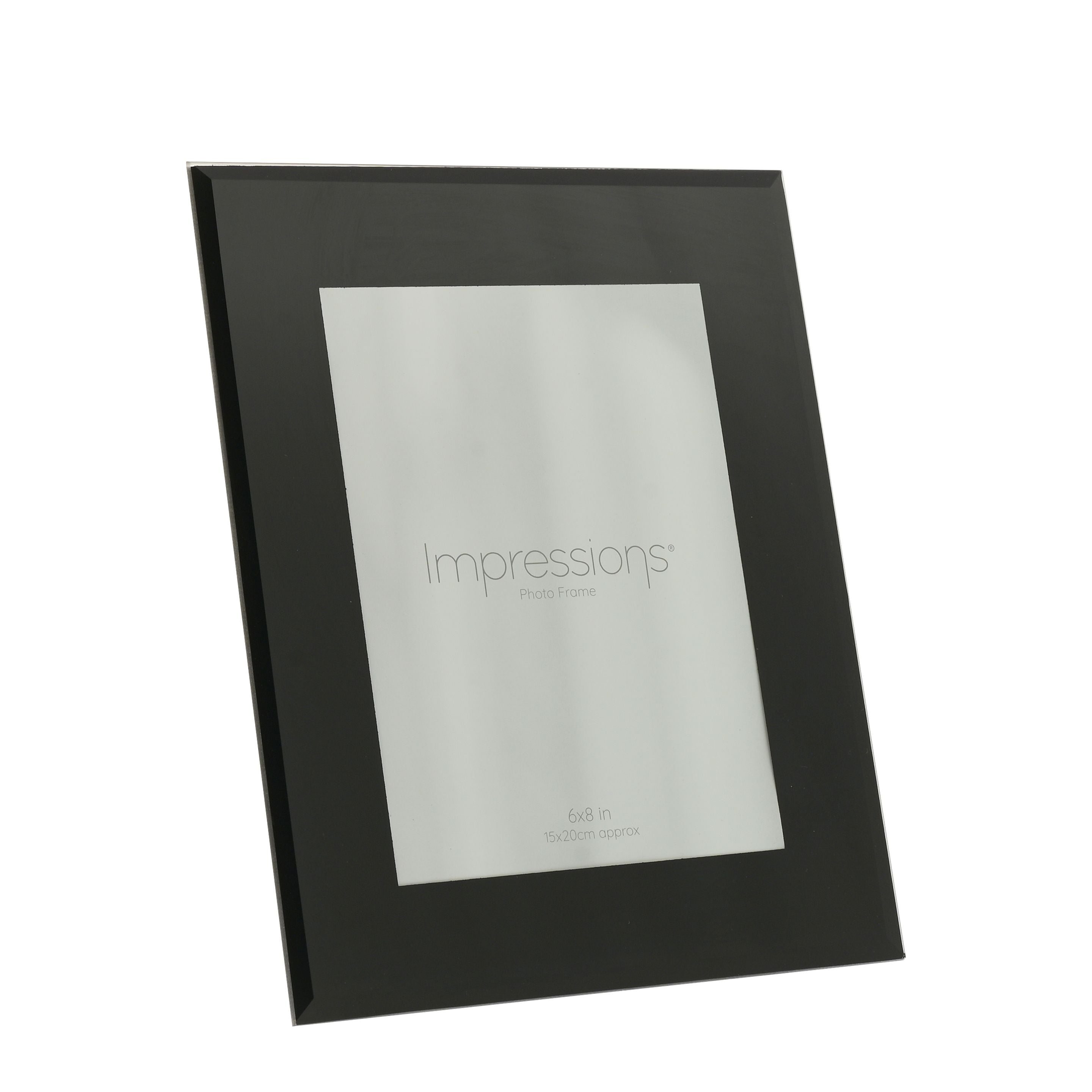 Photo Frame Black Glass Plain Design 6" x 8" *(18/24)*