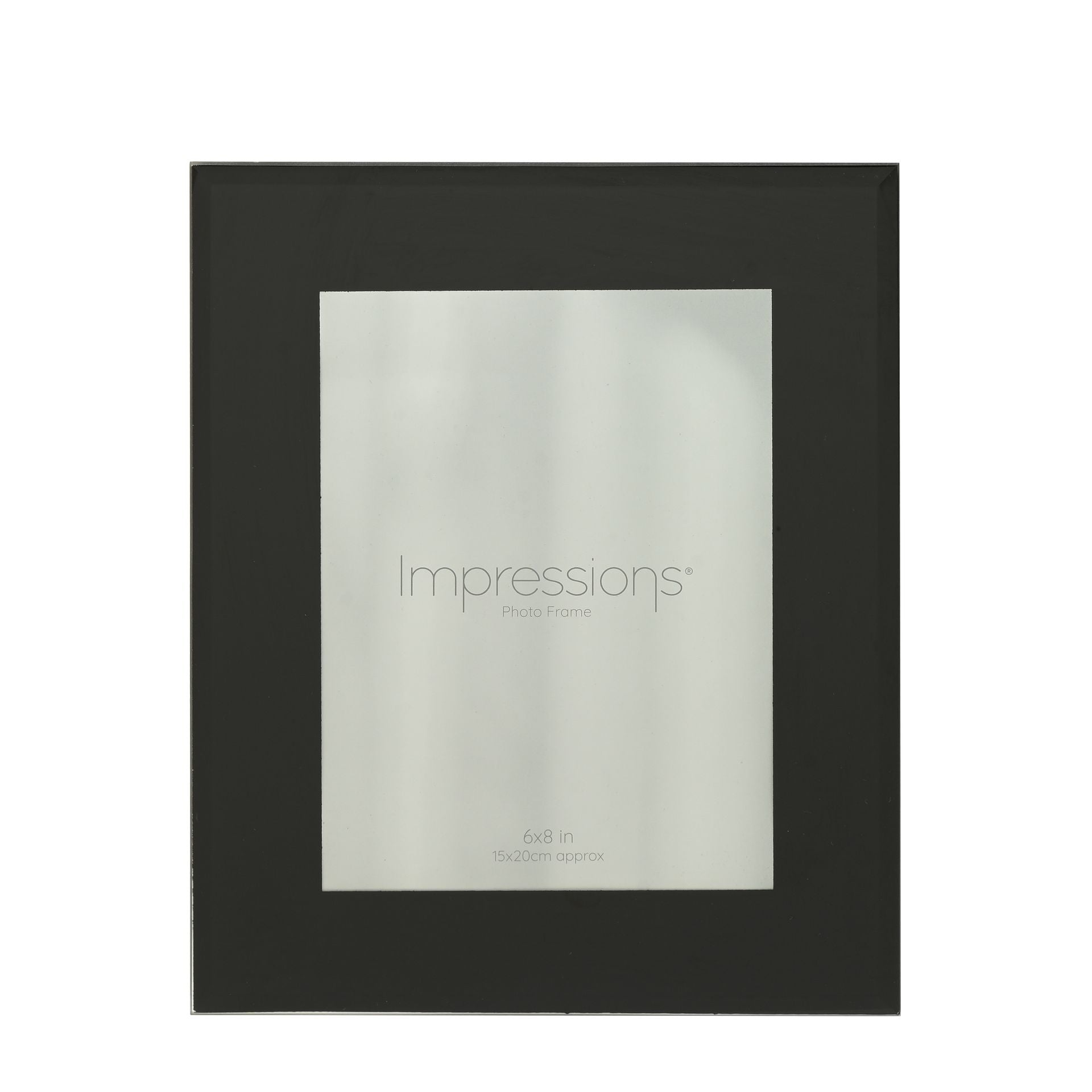 Photo Frame Black Glass Plain Design 6" x 8" *(18/24)*