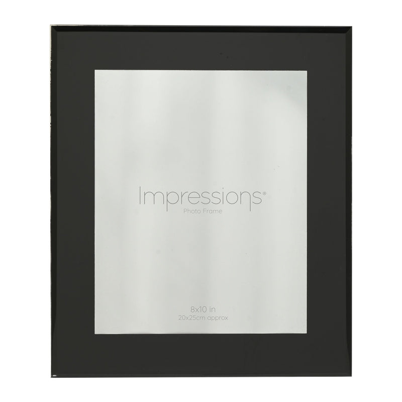 Photo Frame Black Glass Plain Design 8" x 10"