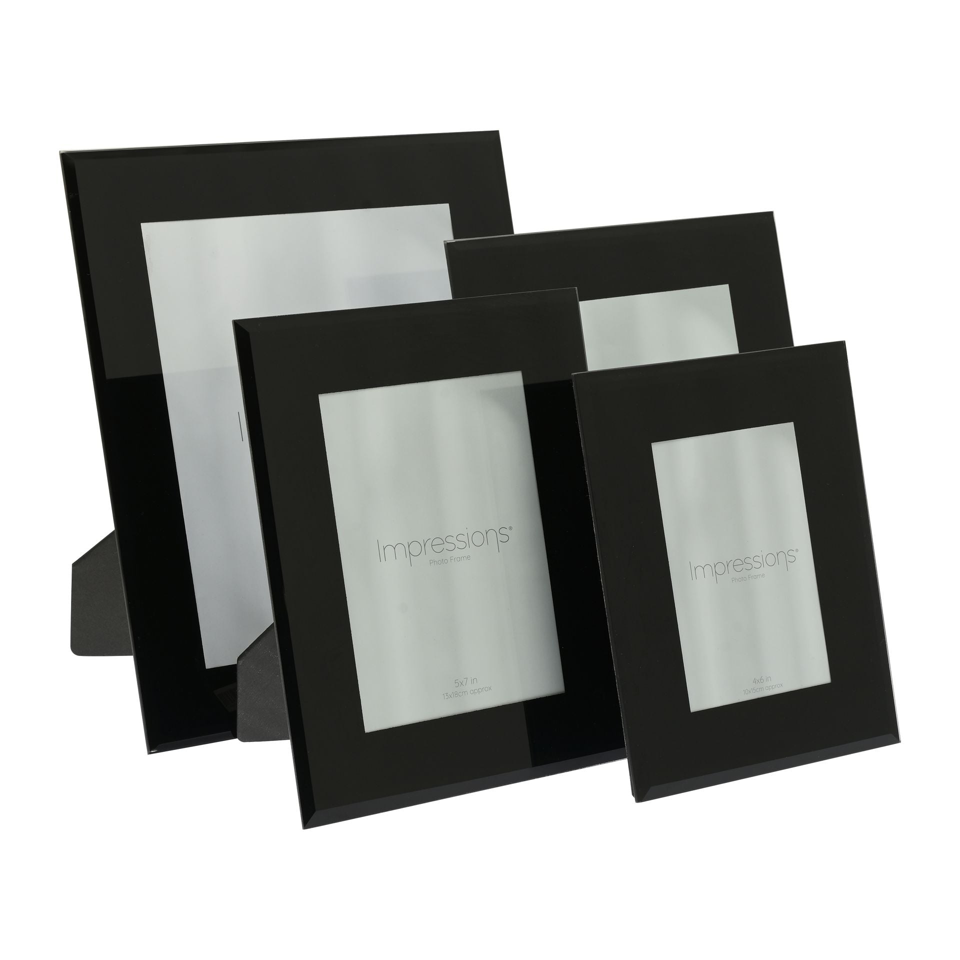 Photo Frame Black Glass Plain Design 8" x 10"